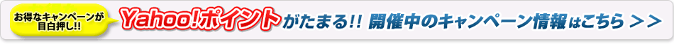 お得なキャンペーンが目白押し！！Yahoo!ポイントがたまる！！開催中のキャンペーンはこちら