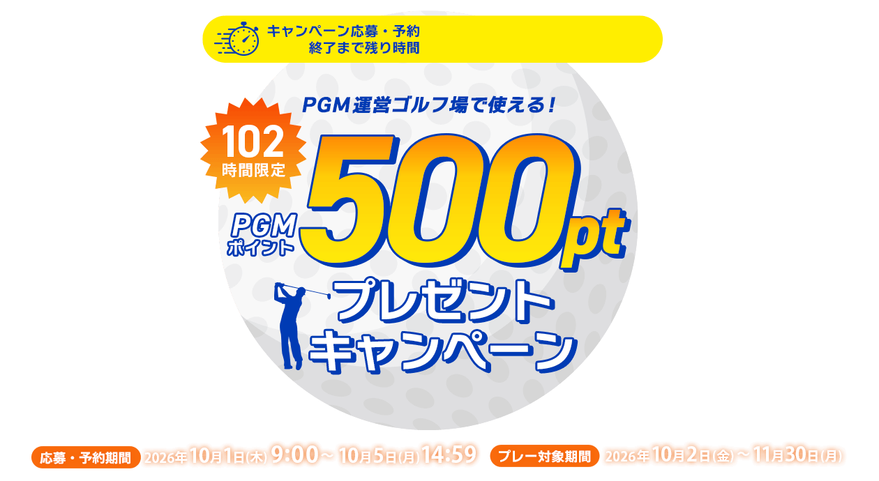 102時間限定！500ポイントGET！キャンペーン