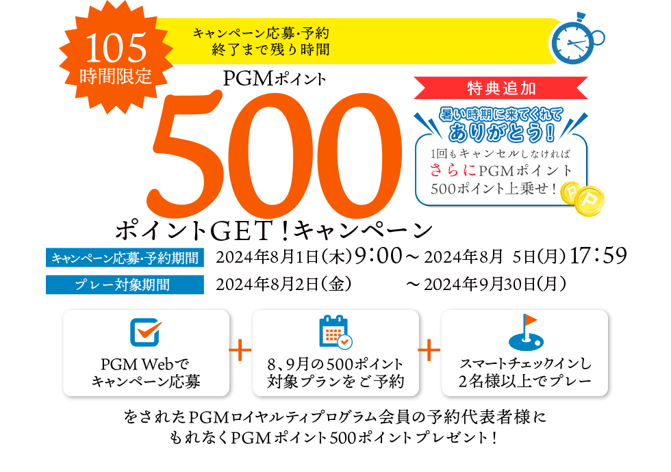 105時間限定！500ポイントGET！キャンペーン